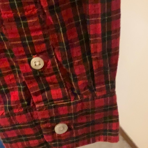 Ralph Lauren Kids Red and Black Plaid Button Down Shirt - Picture 4 of 5